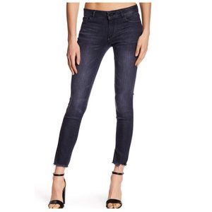 31.) DL1961 Amanda 28" Raw Hem Skinny Stretch Jeans Dark Cyclone Wash- Size 27